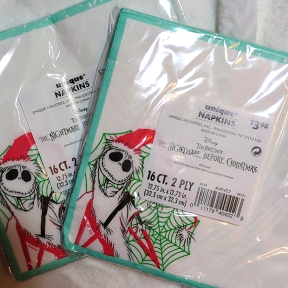 The Nightmare Before Christmas Paper Napkins 2X 16 Ct - Picture 3 of 5